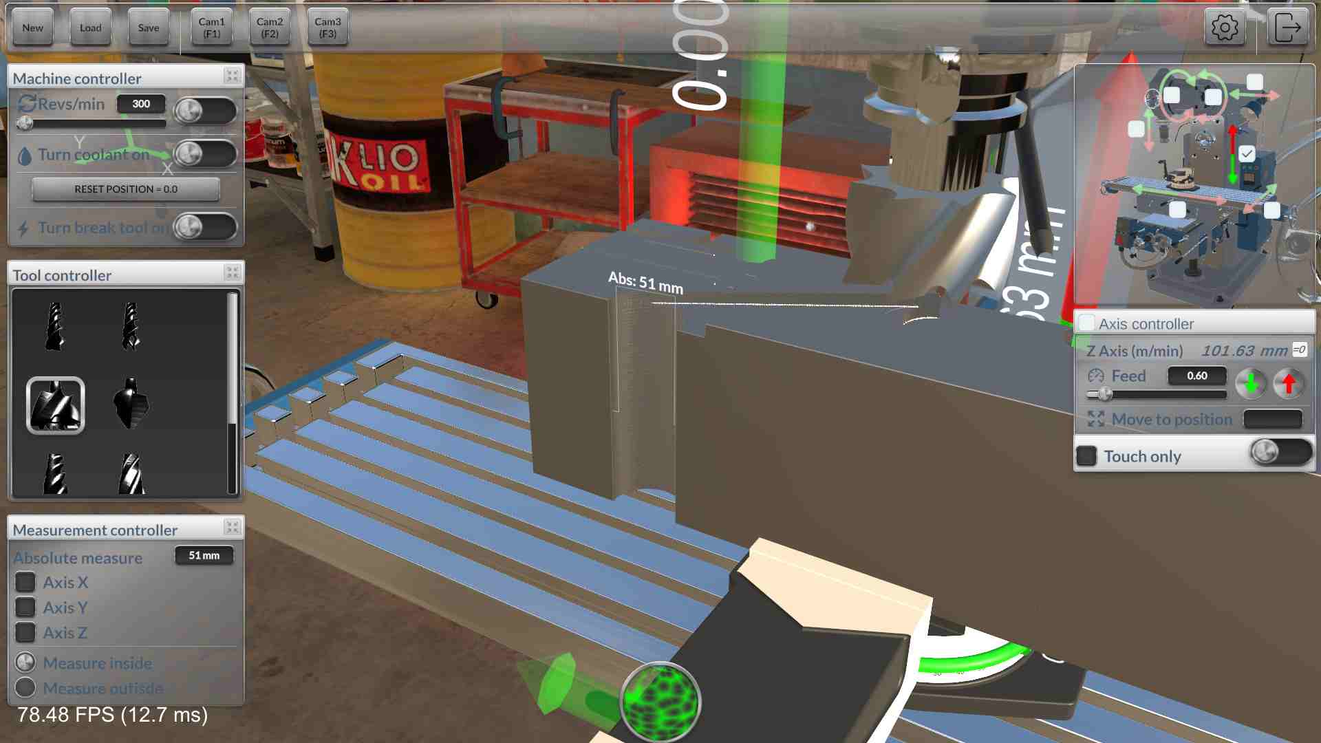 PC《铣削模拟器3D Milling machine 3D》英文版下载_1